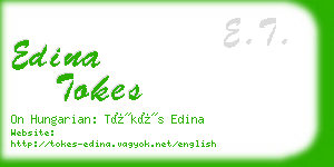 edina tokes business card